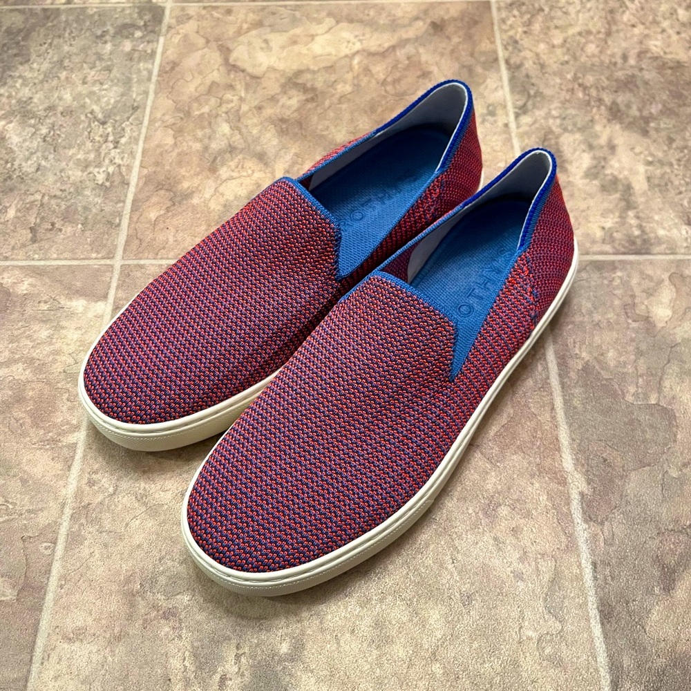 EEUC Rothy’s Tangerine Triple Stitch Sneakers—size 8.5